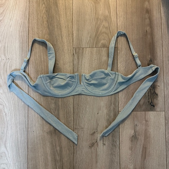 Monday Swimwear Clovelly Top in Powder Blue Shimmer - Picture 2 of 3